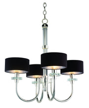 Manhattan 4-Light Chandelier in Plated Silver