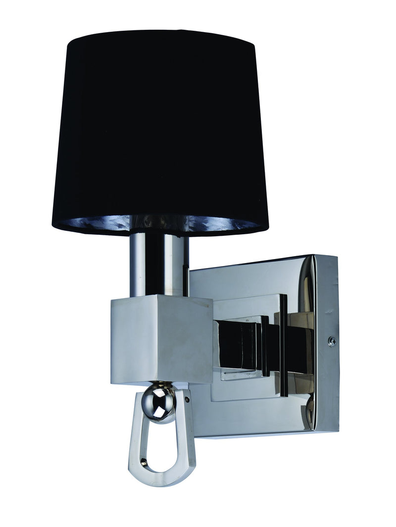 Jefferson 1-Light Wall Sconce in Plated Silver