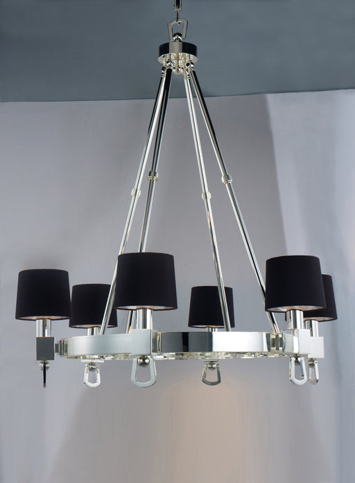 Jefferson 6-Light Chandelier in Plated Silver