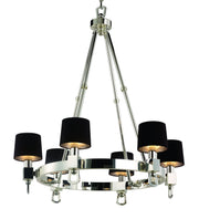 Jefferson 6-Light Chandelier in Plated Silver