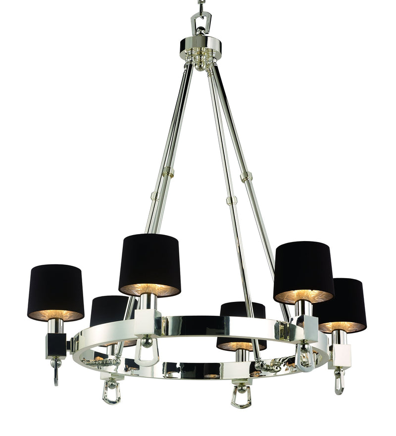 Jefferson 6-Light Chandelier in Plated Silver