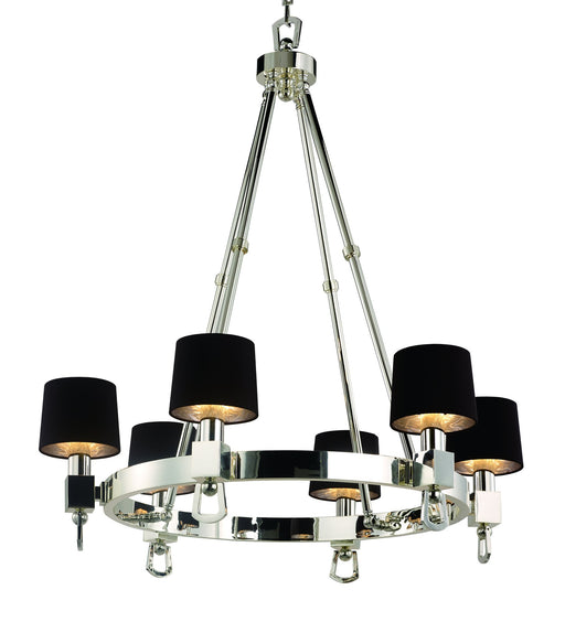 Jefferson 6-Light Chandelier in Plated Silver