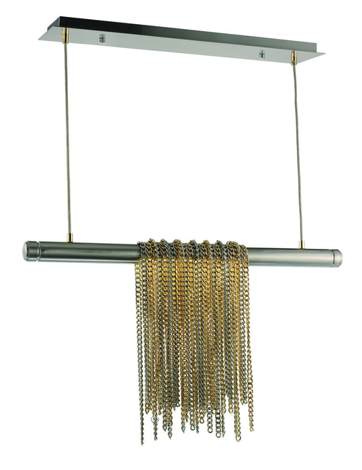 Trapeze 2-Light Pendant in Satin Nickel