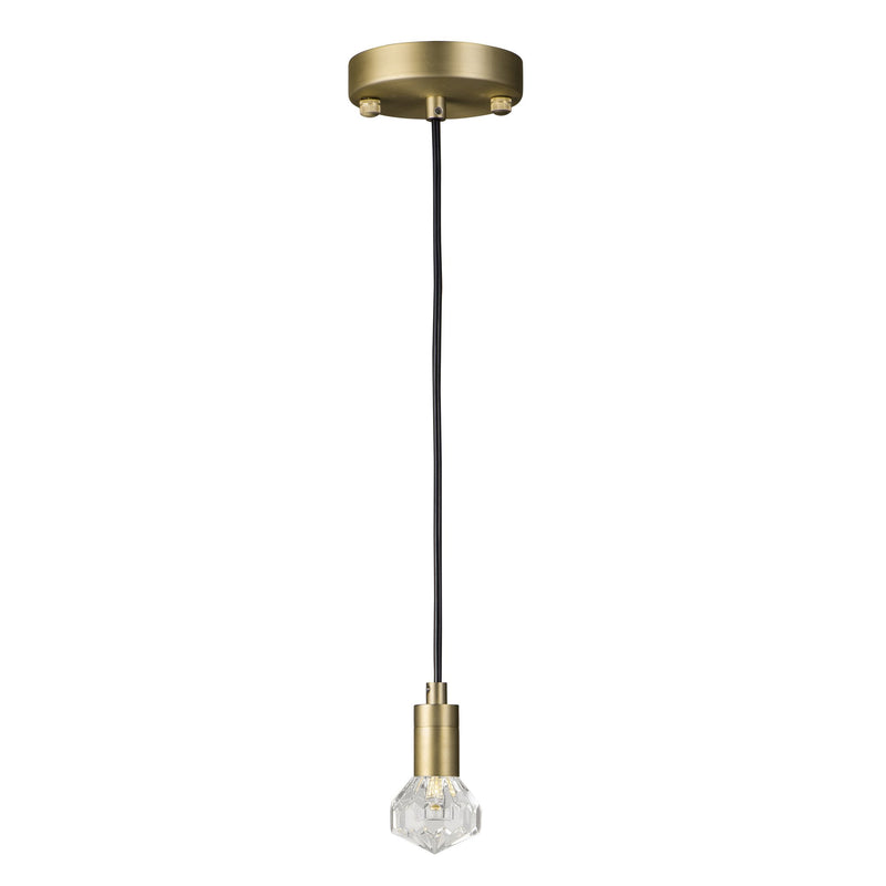 Norma Jeane Single Pendant in Satin Brass