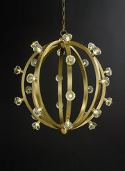 Norma Jeane 28-Light Pendant in Satin Brass