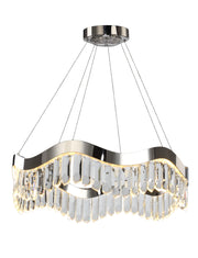 Rolland LED Pendant in Polished Nickel