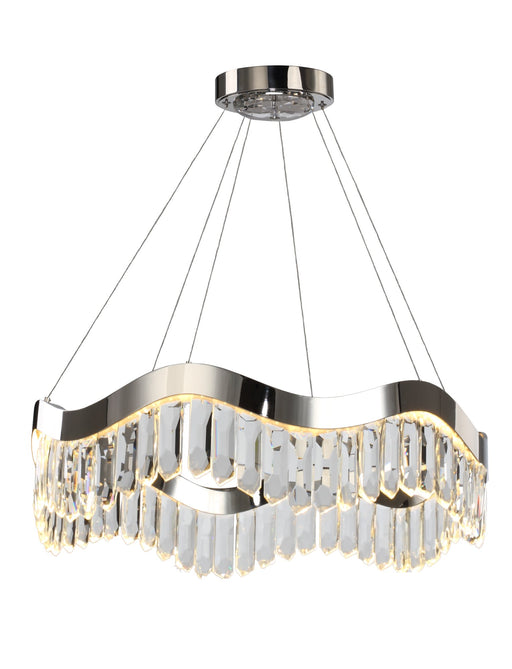 Rolland LED Pendant in Polished Nickel