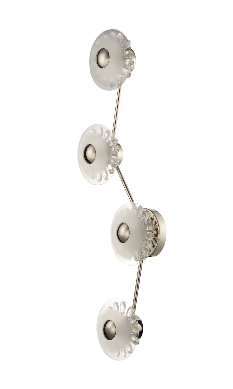 Peony 4-Light LED Wall Sconce in Polished Nickel