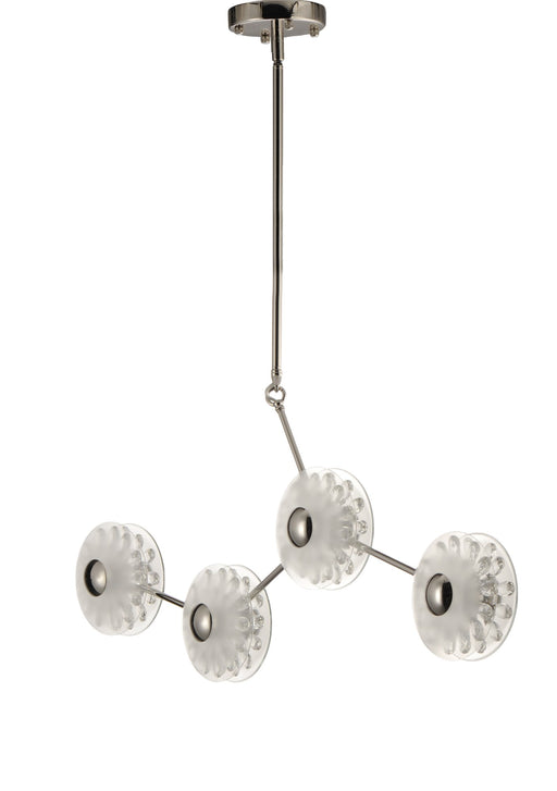 Peony 8-Light LED Pendant in Polished Nickel