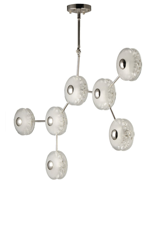 Peony 14-Light LED Pendant in Polished Nickel
