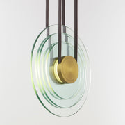 Stratum 1-Light LED Pendant in Natural Aged Brass
