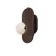 Stitched Side-Light Wall Sconce in Brushed Bronze
