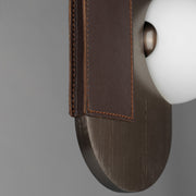 Stitched Side-Light Pendant in Brushed Bronze
