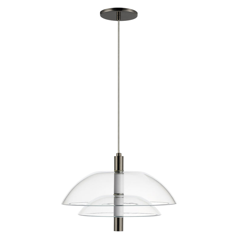 Arya Single Pendant in Black Chrome