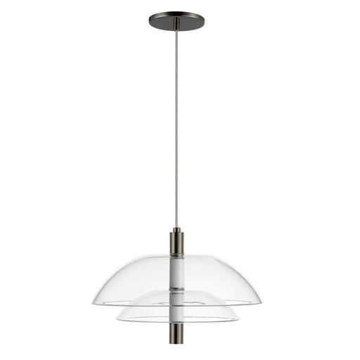 Arya Single Pendant in Black Chrome