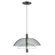 Arya Single Pendant in Black Chrome