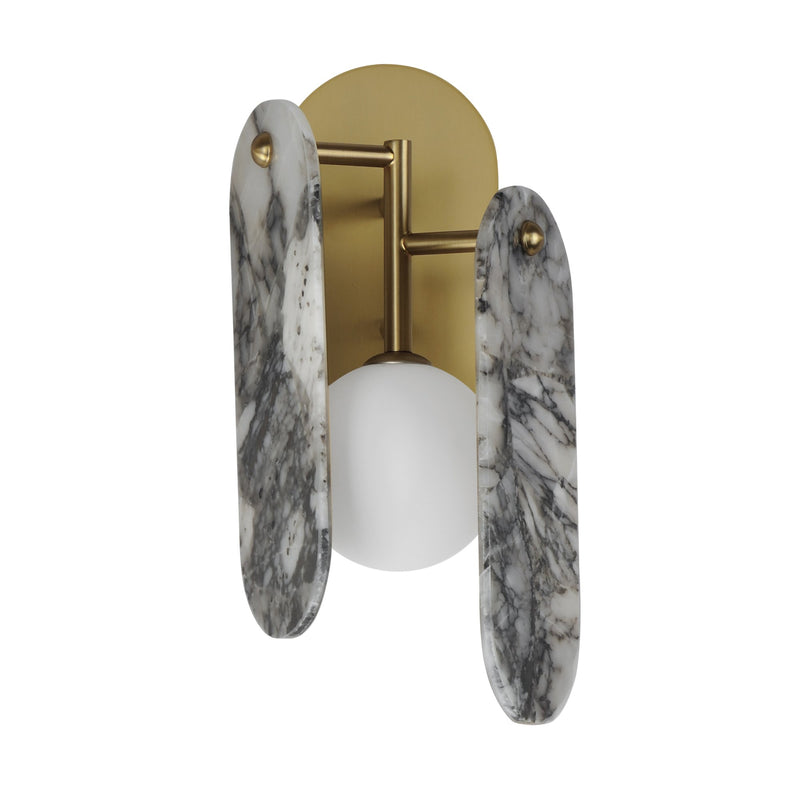 Megalith LED Wall Sconce in Natural Aged Brass