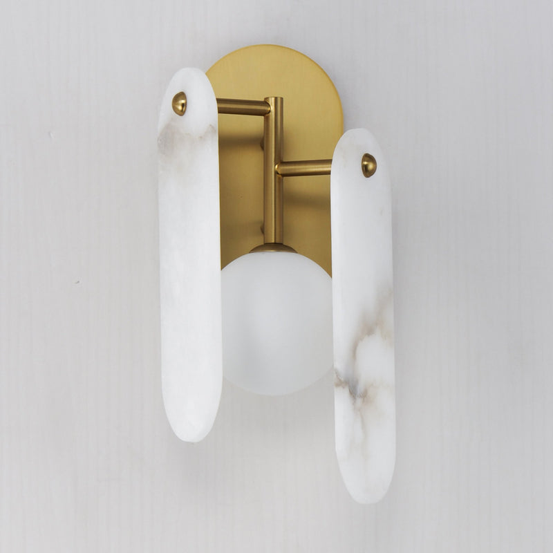 Megalith LED Wall Sconce in Natural Aged Brass