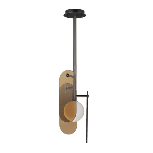 Megalith Stem Hung Pendant in Gunmetal