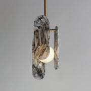 Megalith Cord Hung Pendant in Natural Aged Brass