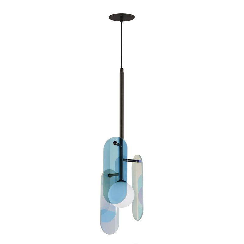 Megalith Cord Hung Pendant in Brushed Bronze