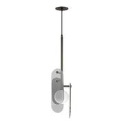 Megalith Cord Hung Pendant in Gunmetal
