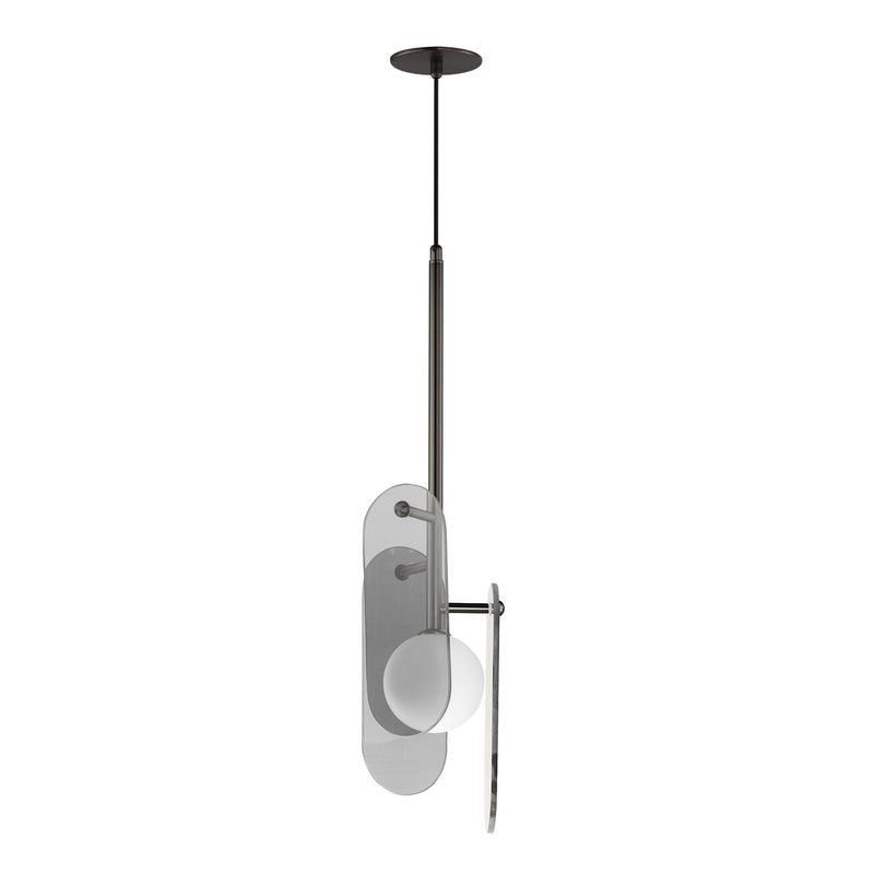 Megalith Cord Hung Pendant in Gunmetal