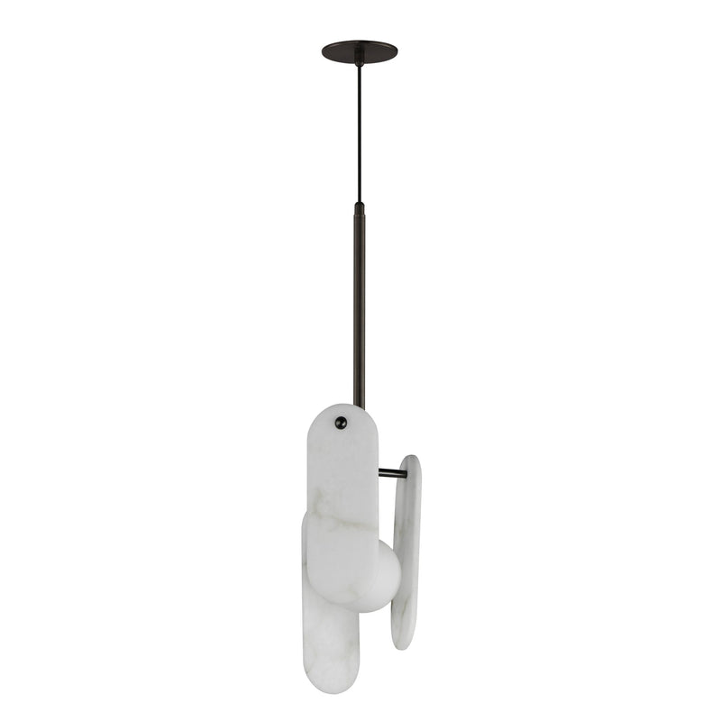 Megalith Cord Hung Pendant in Brushed Bronze