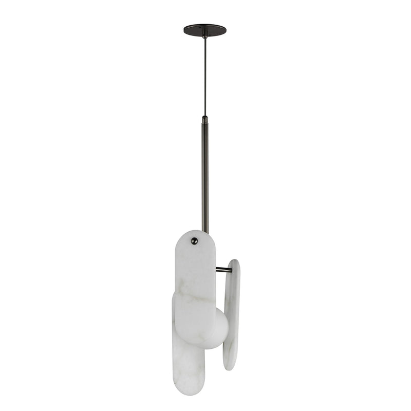 Megalith Cord Hung Pendant in Gunmetal