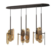 Megalith 5-Light Pendant in Brushed Bronze