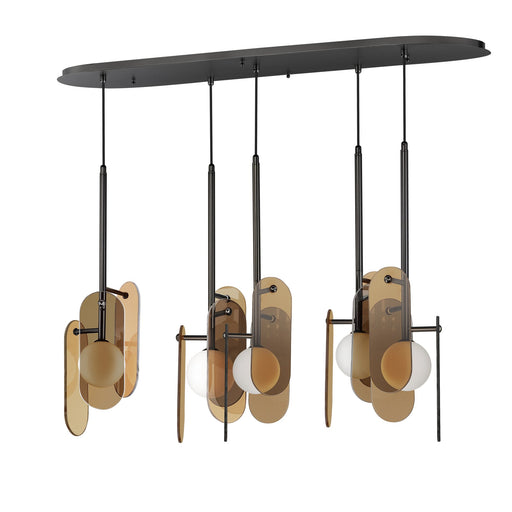 Megalith 5-Light Pendant in Gunmetal