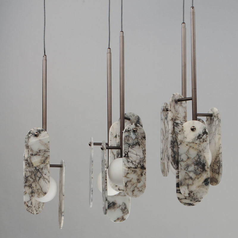 Megalith 5-Light Pendant in Brushed Bronze