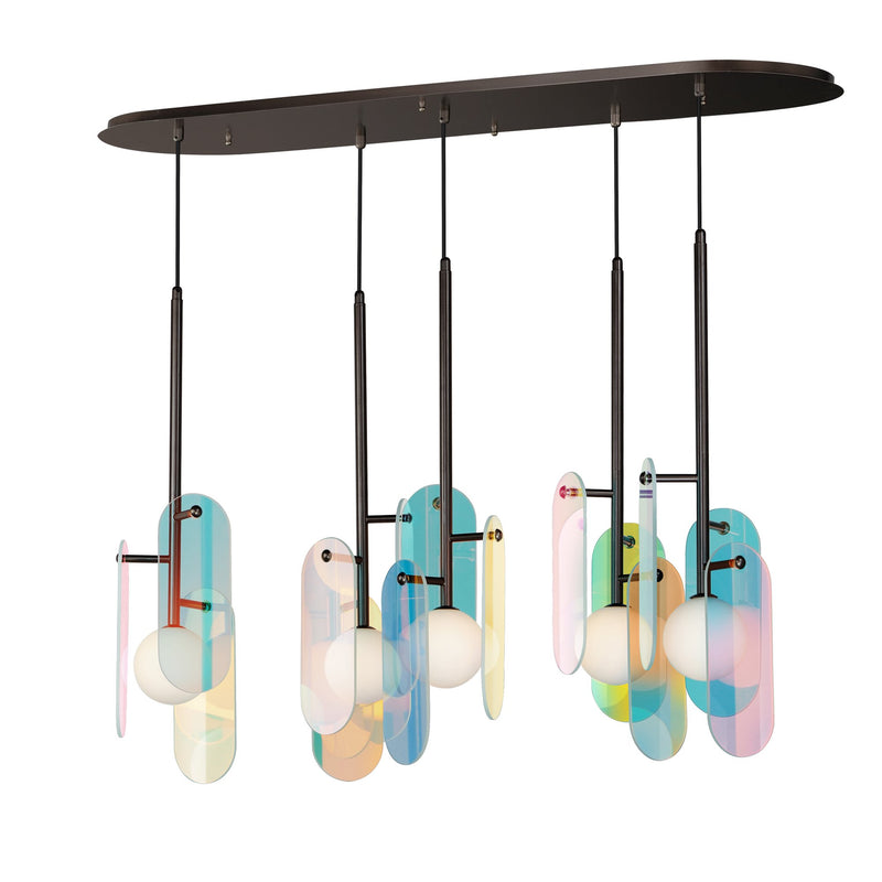 Megalith 5-Light Pendant in Brushed Bronze