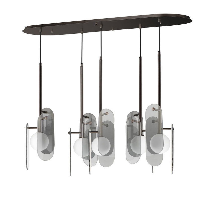 Megalith 5-Light Pendant in Brushed Bronze