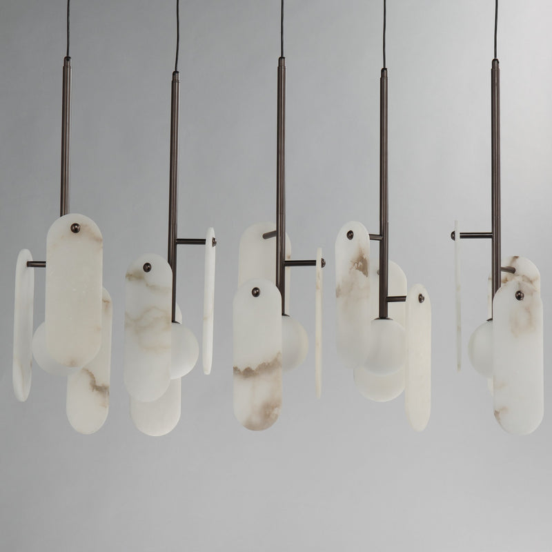 Megalith 5-Light Pendant in Brushed Bronze