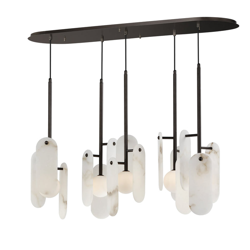 Megalith 5-Light Pendant in Brushed Bronze