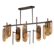 Megalith 5-Light Linear Pendant in Brushed Bronze