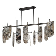 Megalith 5-Light Linear Pendant in Gunmetal