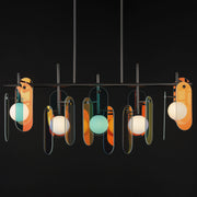 Megalith 5-Light Linear Pendant in Gunmetal