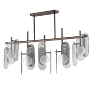 Megalith 5-Light Linear Pendant in Brushed Bronze
