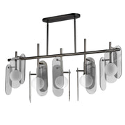 Megalith 5-Light Linear Pendant in Gunmetal