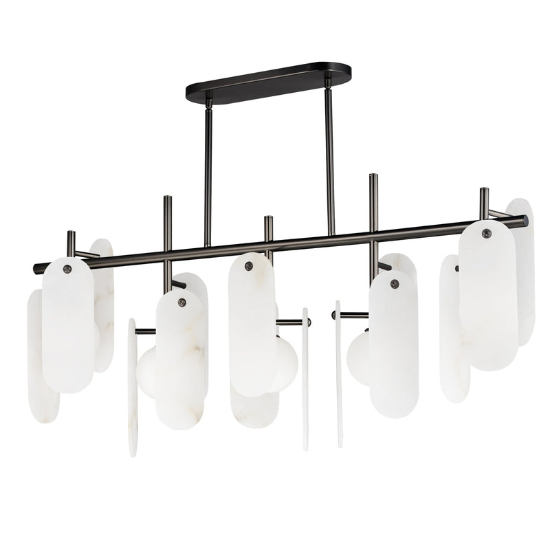 Megalith 5-Light Linear Pendant in Gunmetal