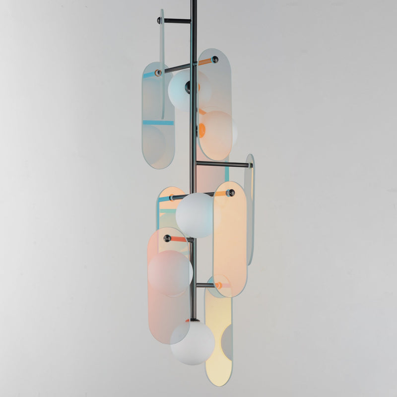 Megalith 5-Light Vertical Pendant in Gunmetal