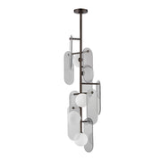 Megalith 5-Light Vertical Pendant in Brushed Bronze