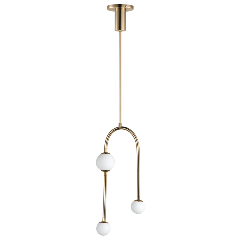 Alina 3-Light LED Pendant in French Gold