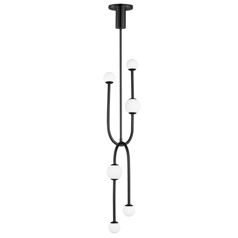 Alina 6-Light LED Pendant in Black