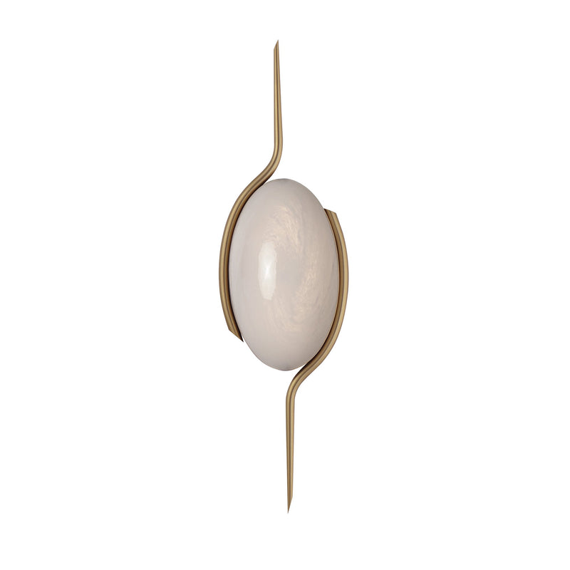 Locket 1-Light LED Wall Sconce in Natural Aged Brass