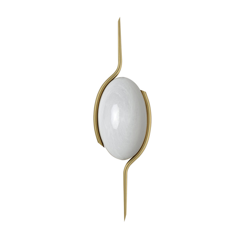 Locket 1-Light LED Wall Sconce in Natural Aged Brass