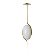 Locket 1-Light LED Pendant in Natural Aged Brass