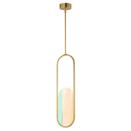 Trance 30" LED Pendant in Natural Aged Brass